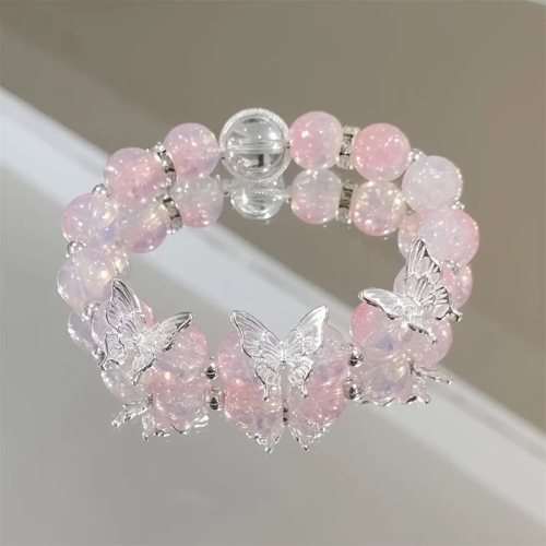 UNI-11991 -Butterfly Beaded Stone - Bracelet