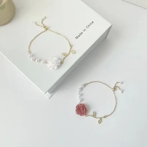 UNI-12280 - Rose Flower Pink - Bracelet
