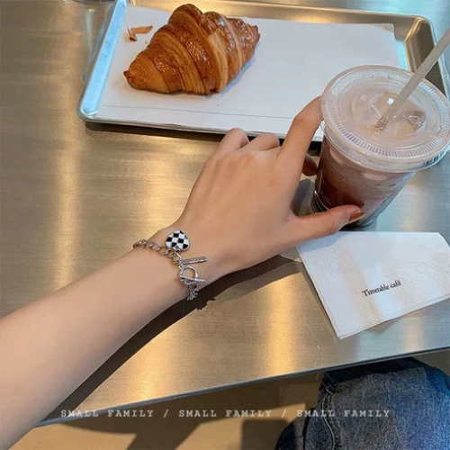 UNI-12289 - Grid Heart Silver - Bracelet