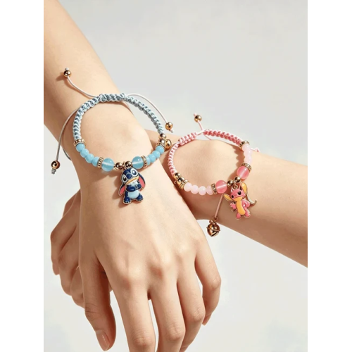 UNI-12437 - Stitch Animal Couple Love - Bracelet Set of 2 Style 1