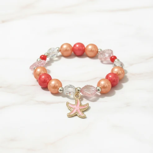 UNI-12456- Starfish & Sea Shell Beads - Bracelet