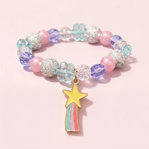 UNI-12458 - Shooting Star & Pastel Beads - Bracelet