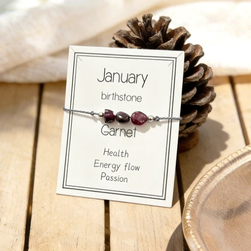 UNI-12479 - January Birthstone Natural Stone - Bracelet