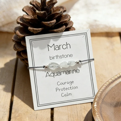 UNI-12481 - March Birthstone Natural Stone - Bracelet