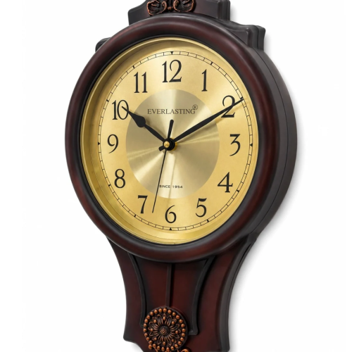 Everlasting 10" x 18" Royal Vintage Wall Clock – Golden Heritage Edition