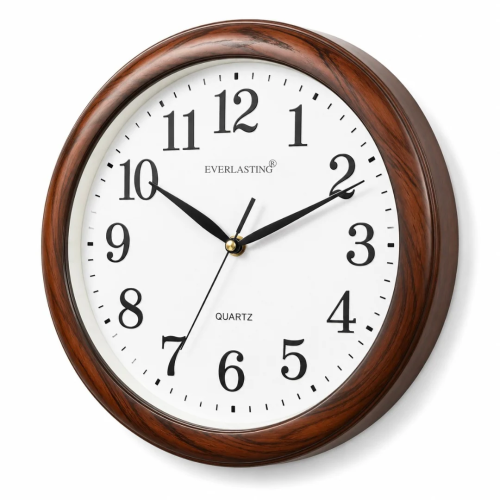 Everlasting 11" Premium Wooden Wall Clock – Classic White Edition