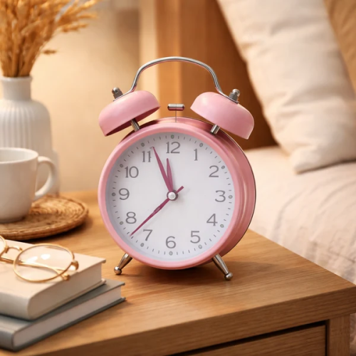 Pastel Matte Twin-Ear Alarm Clock