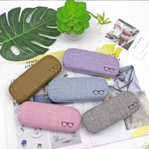 Textured Fabric Eyeglass Case