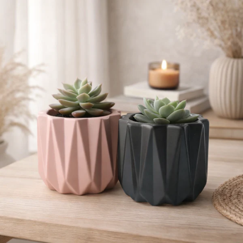 Geometric Ceramic Plant Pot