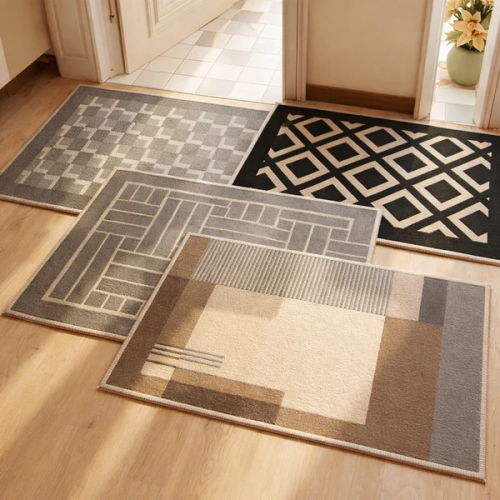 Geometric Pattern Bathroom Rug