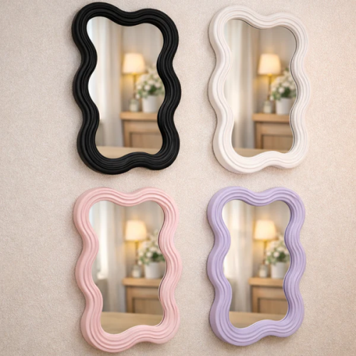 Layered Ripple Frame Wall Mirror