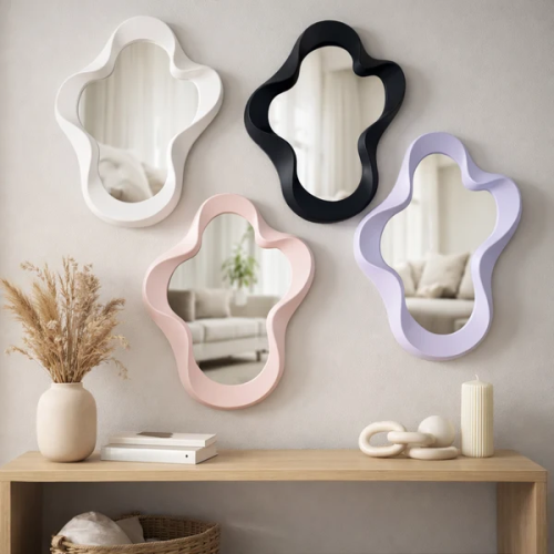 Modern Ripple Frame Wall Mirror
