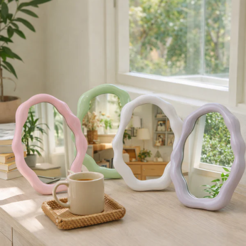Pebble Frame Pastel Vanity Mirror Series