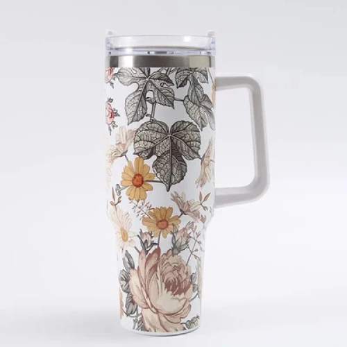 Floral Stainless Steel Tumbler (1200ml)