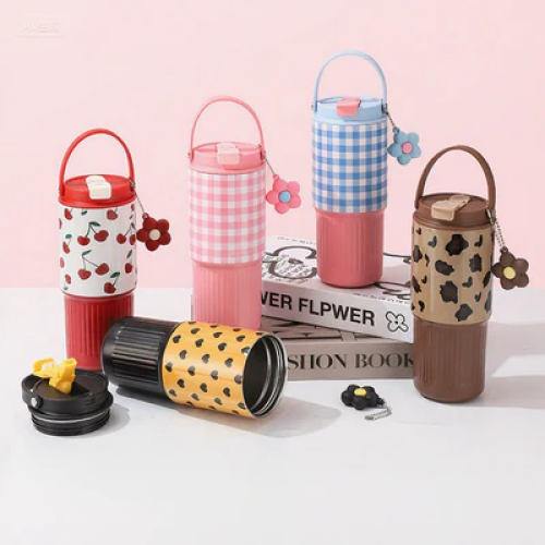 Gingham Stainless Steel Tumbler (800ml)