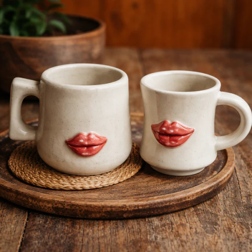 Handmade Ceramic Mug- Lips Series