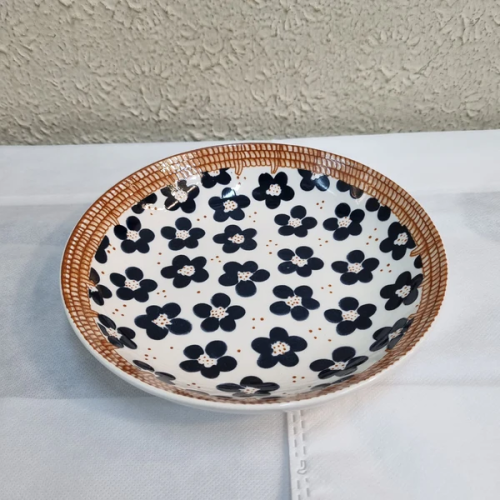 Charming Floral Ceramic Bowl (9 Inches)