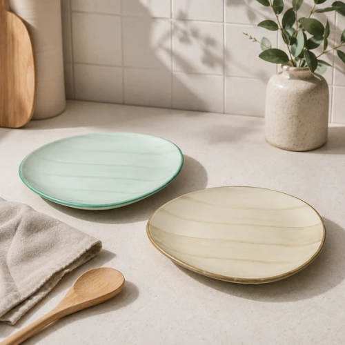 Oval Ceramic Modern Appetizer Plate (8 inch)