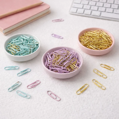 80-Piece Solid Pastel Clips Set