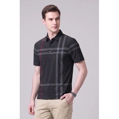 Oxford Spandex Polo - Black