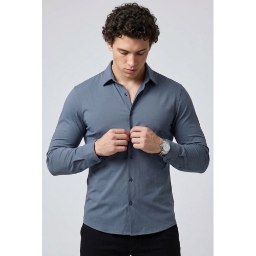 Prime Spandex Dress Shirt - Charcoal