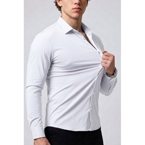 Prime Spandex Dress Shirt - Egg White
