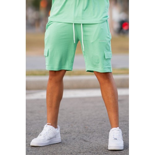 Monte Carlo Embossed Cotton Terry Shorts - Mint Green