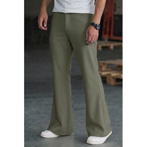 Wide Leg Bootcut Spandexdry Pants - Olive