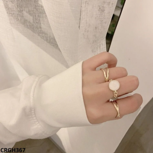 CRGH367 SYB 3 Painted Cuts Rings Adjustable - CRGH