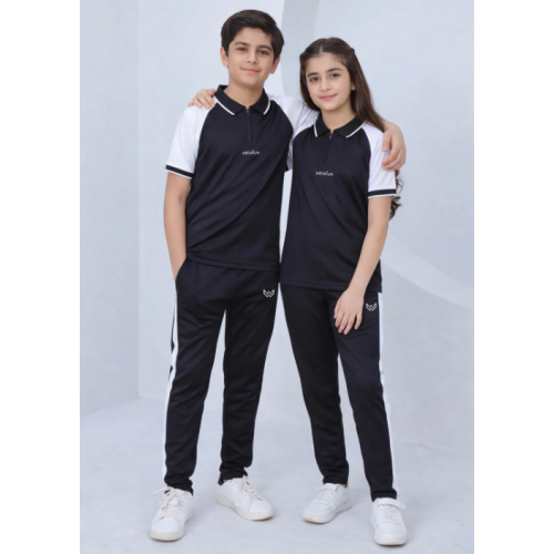 Black White Split - Kids Dri-Fit