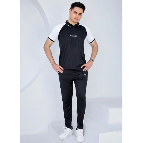 Black White Split - Dri-Fit Polo Twinset
