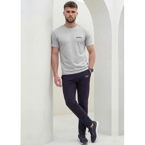 Imported Hexa Knit - Silver Grey Tracksuit