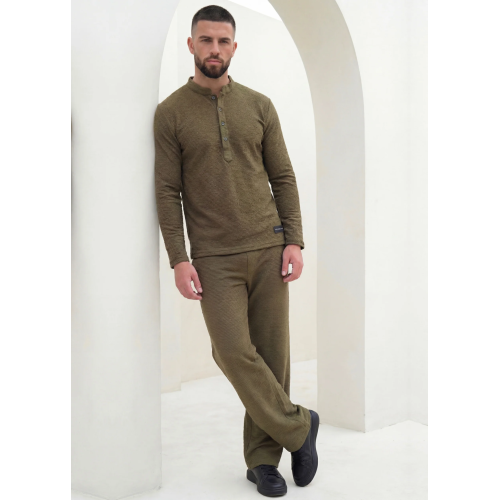 Khaki Henley Duo by Wearium