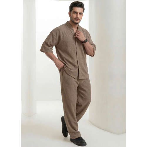 Mocha Box-Knit - Premium Co-ord Set