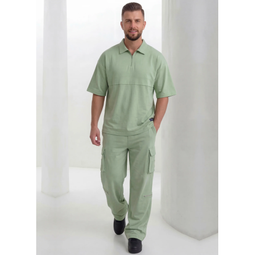Ridge Cargo Polo Suit - Premium Sage Green