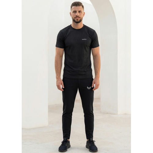 Textured AirLite Knit - Black Tracksuit