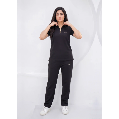 Women's/Black Boss - Premium Cotton Polo Twinset