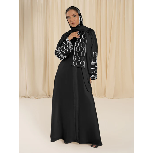 Hive Pearl Abaya - Black