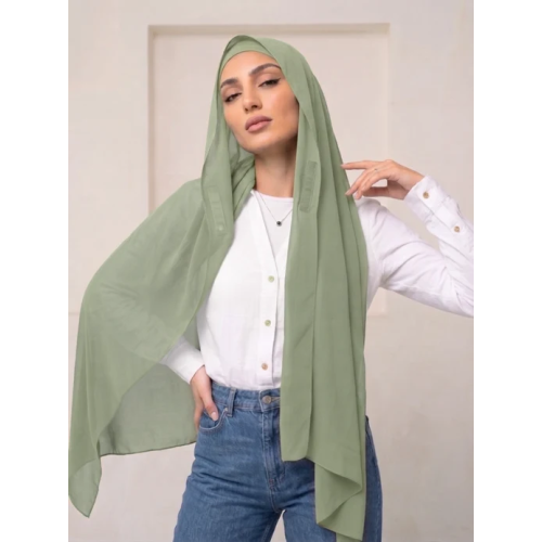 Built-in Magnet Hijab - Fern