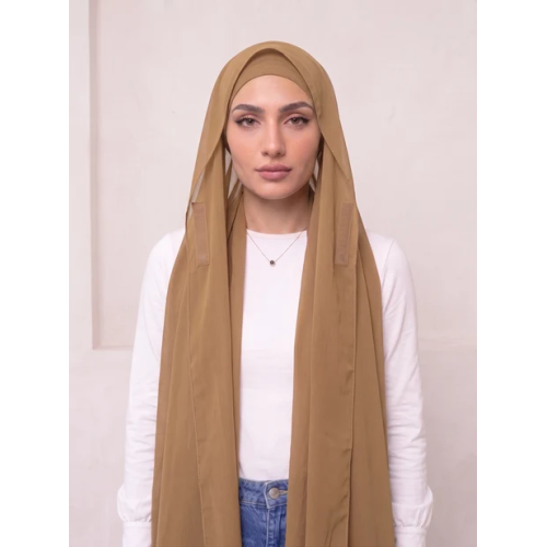 Built-in Magnet Hijab - Summer Tan