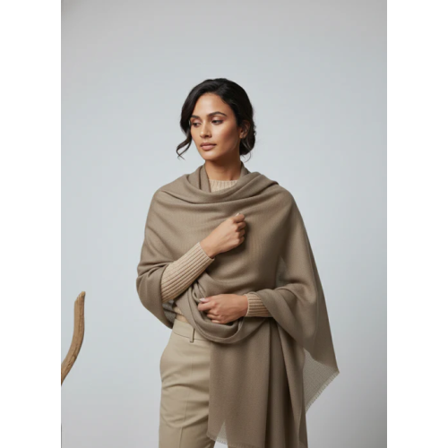 Veloria Wool Shawl - Sand