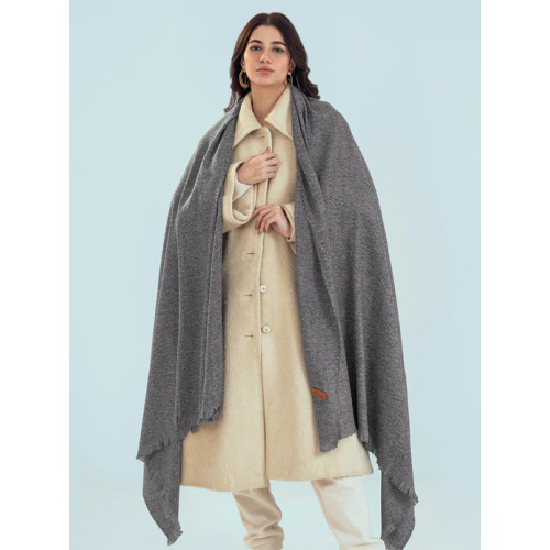 Retro Cashmere Shawl - Plum Purple
