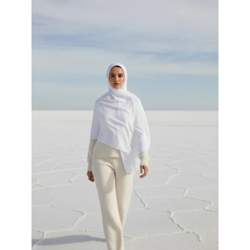 Vicuña Woolen Shawl - White