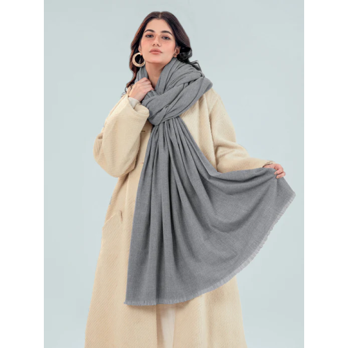 Zuva Woolen Shawl - Ash Grey