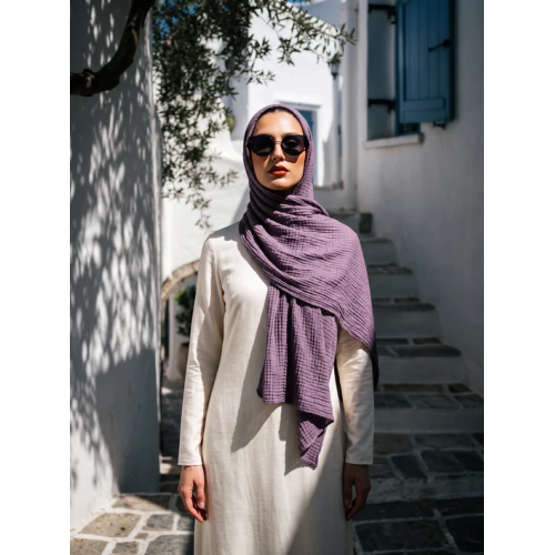 Marble Cotton Hijabs - Heather