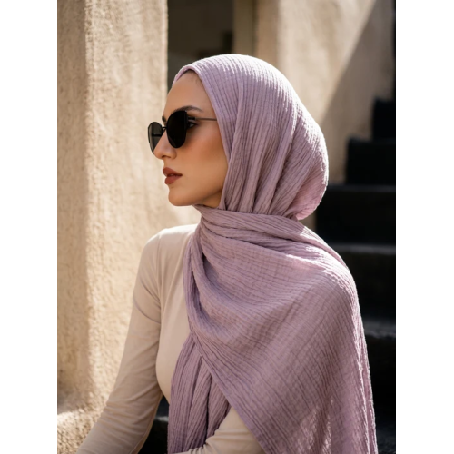 Marble Cotton Hijabs - Lilac