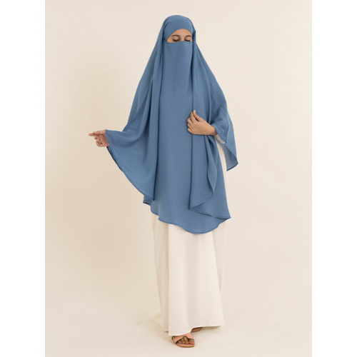 Khimar Hijab - Denim Blue