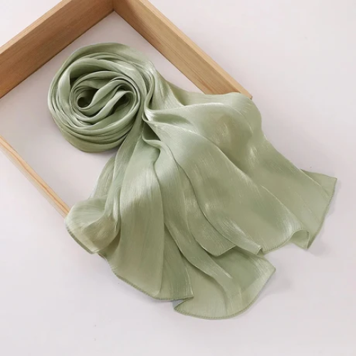 Aura Silky Organza Hijab - Celadon