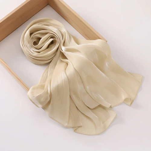Aura Silky Organza Hijab - Champagne