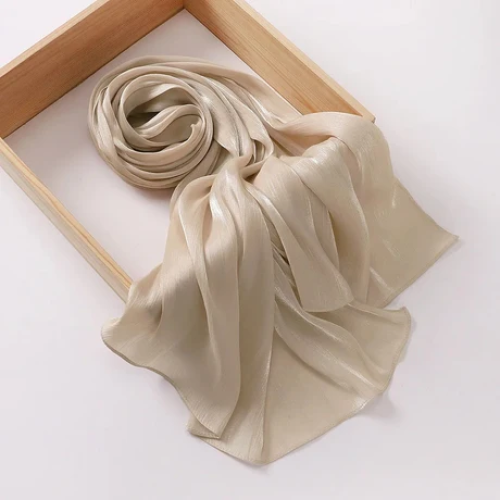 Aura Silky Organza Hijab - Dark Vanilla